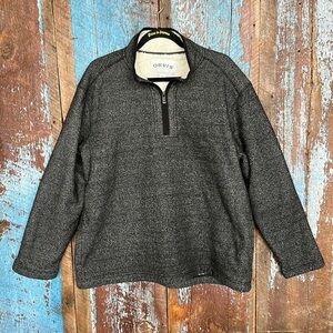 ORVIS Pullover Sherpa Lined Jacket Men's Size XL
